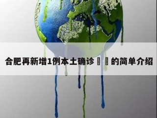 合肥再新增1例本土确诊㊙️的简单介绍